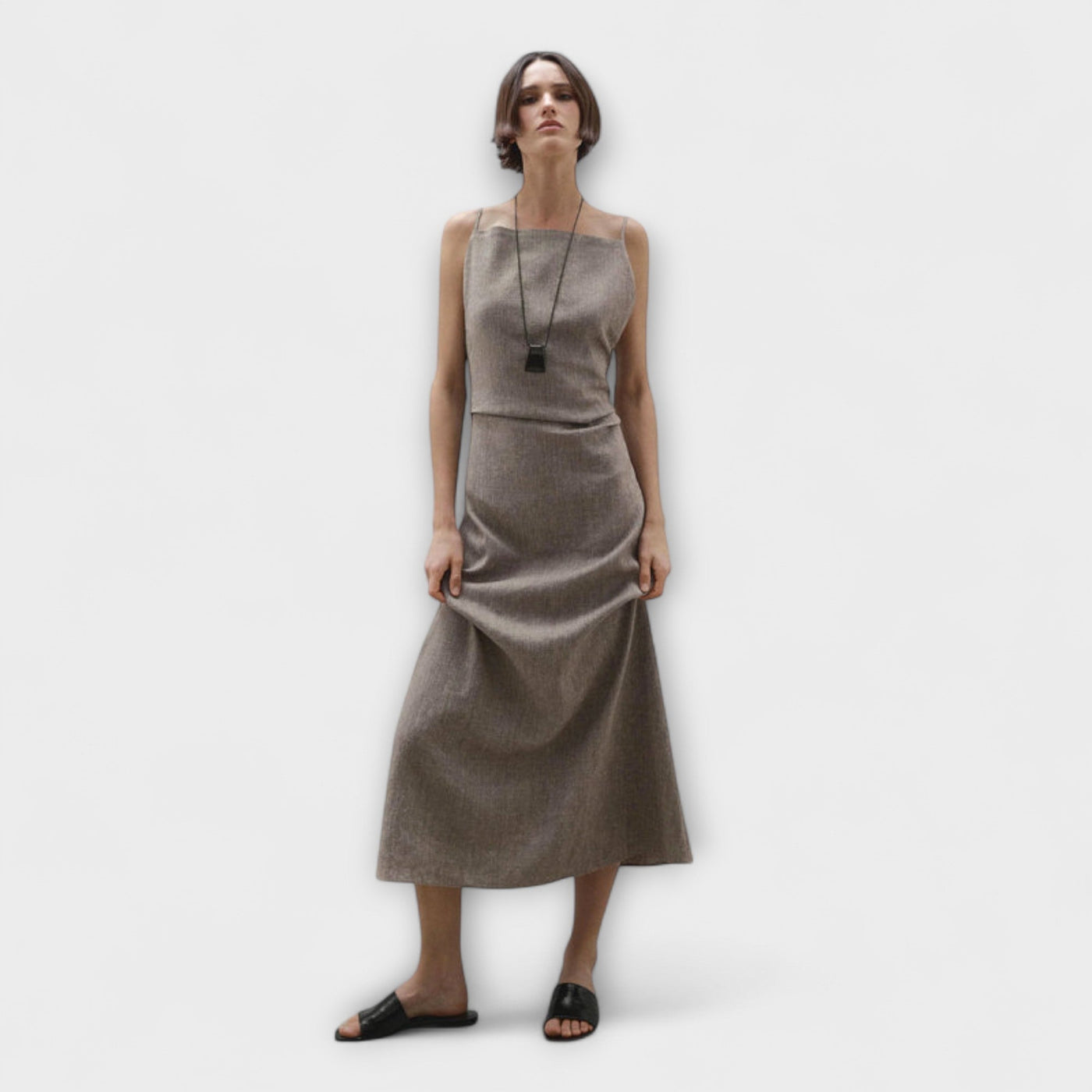 Clara - Flowing Maxi Dress Made of Linen Blend