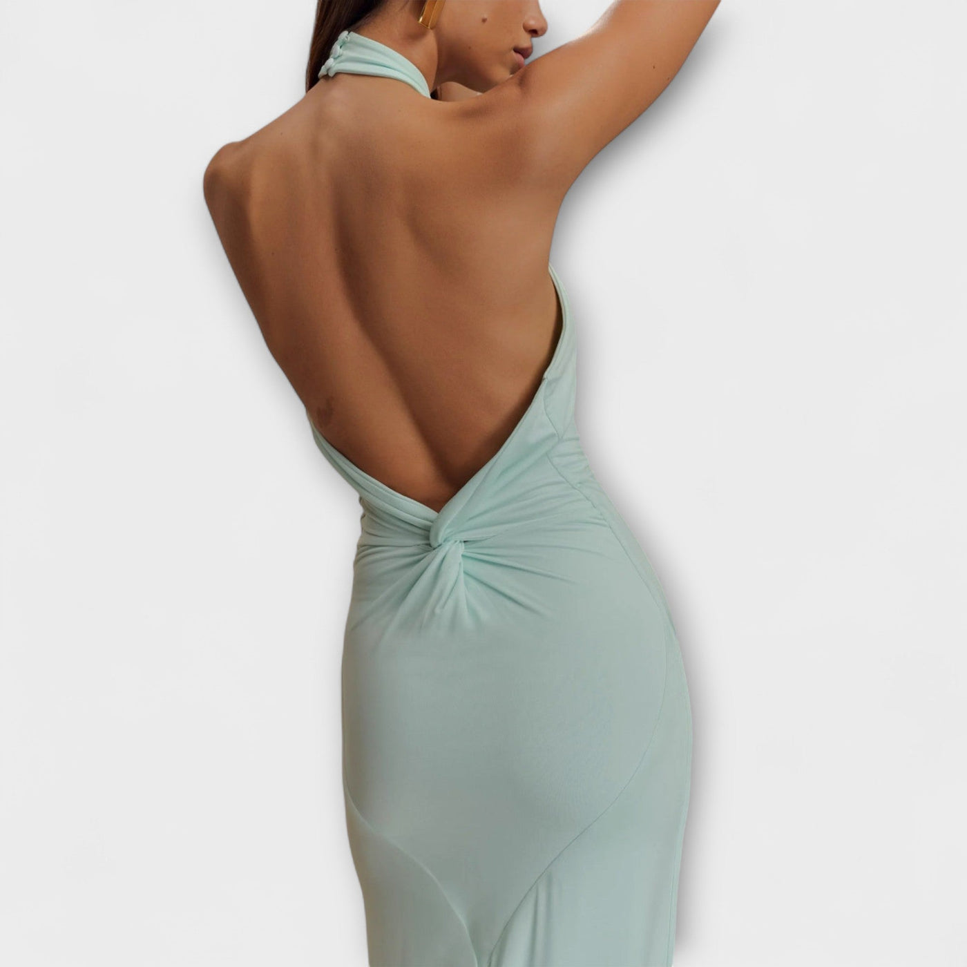 Lagoon - Slinky Halter Maxi Dress