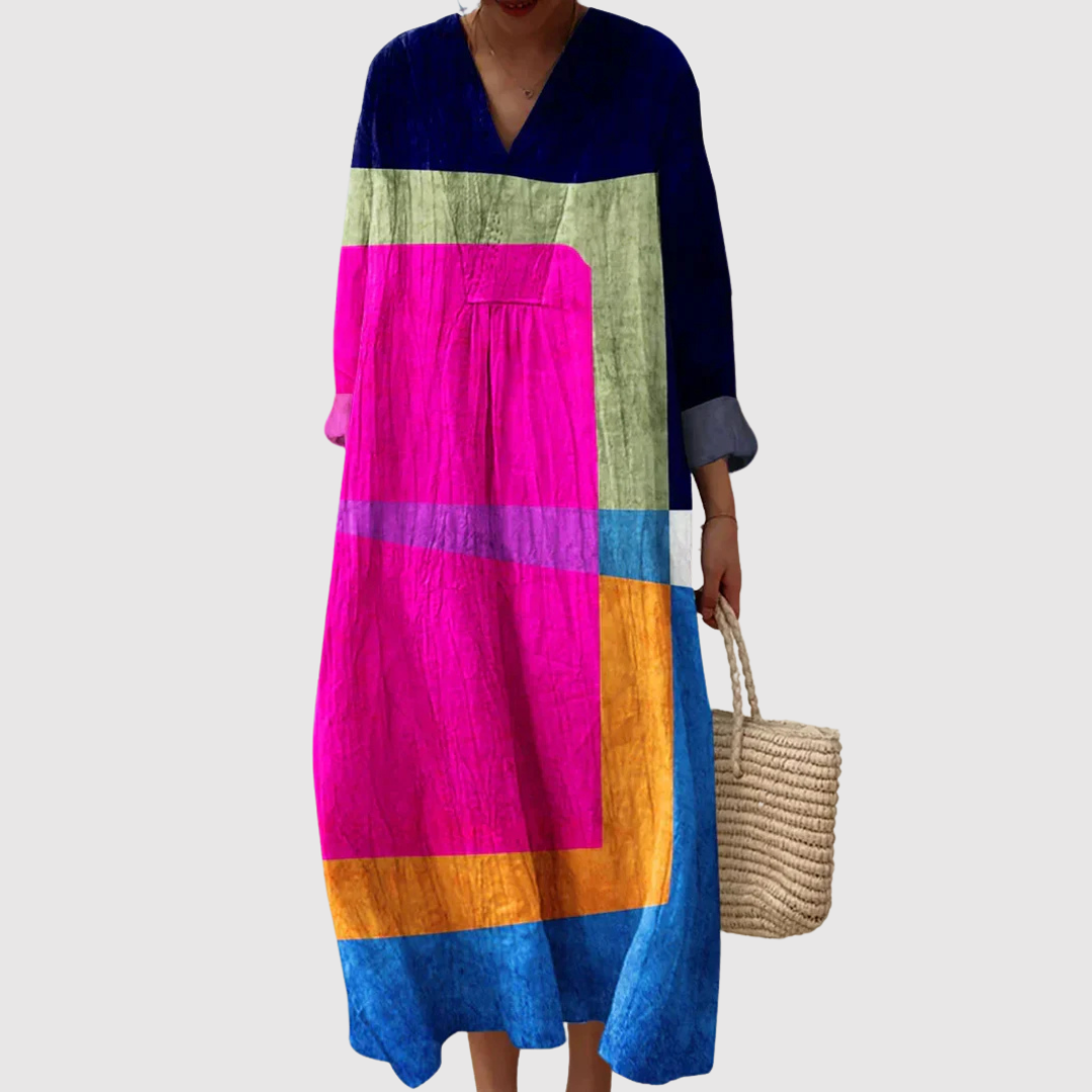 Tara | Colorblock Radiance Maxi Dress
