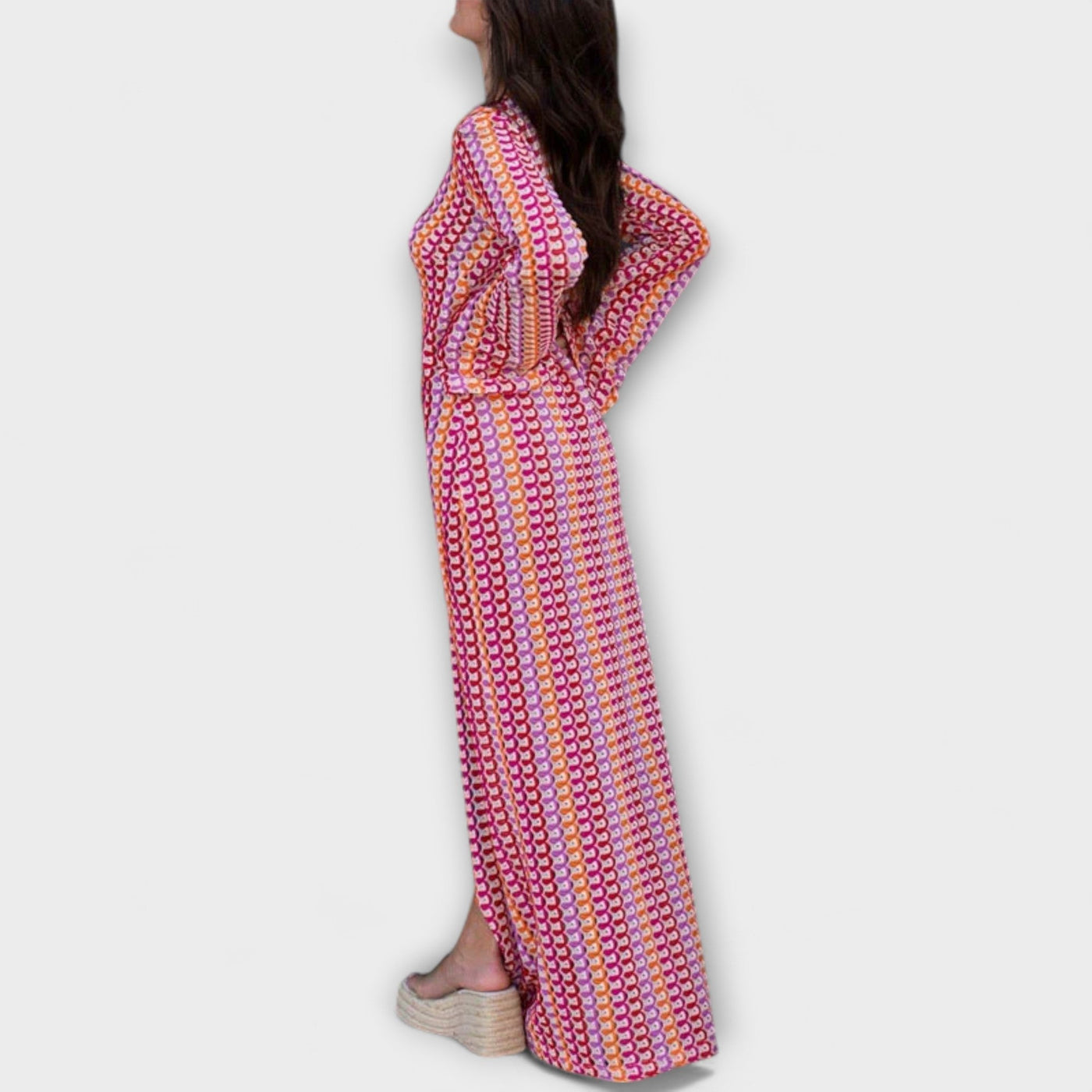 Elina – Maxi Dress with V-Neck and Vacation Flair