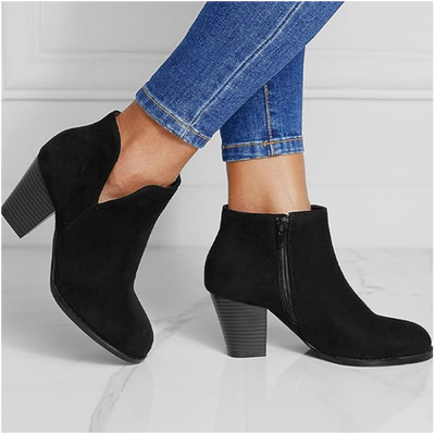 Hailey | Pointed Ankle Boot With Suede Effect