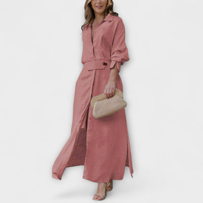 Jeanette - Maxi Dress with V-Neck